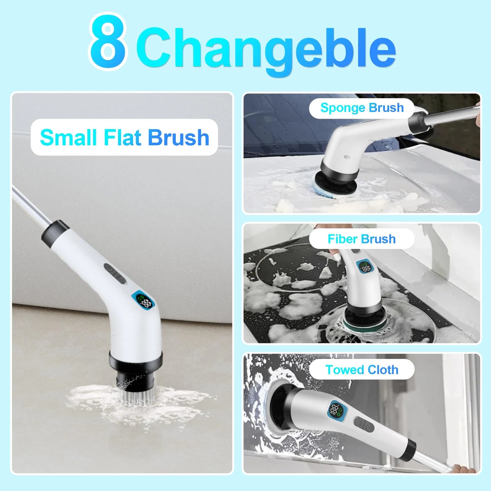 7 in 1 Electric Spin Scrubber For Cleaning