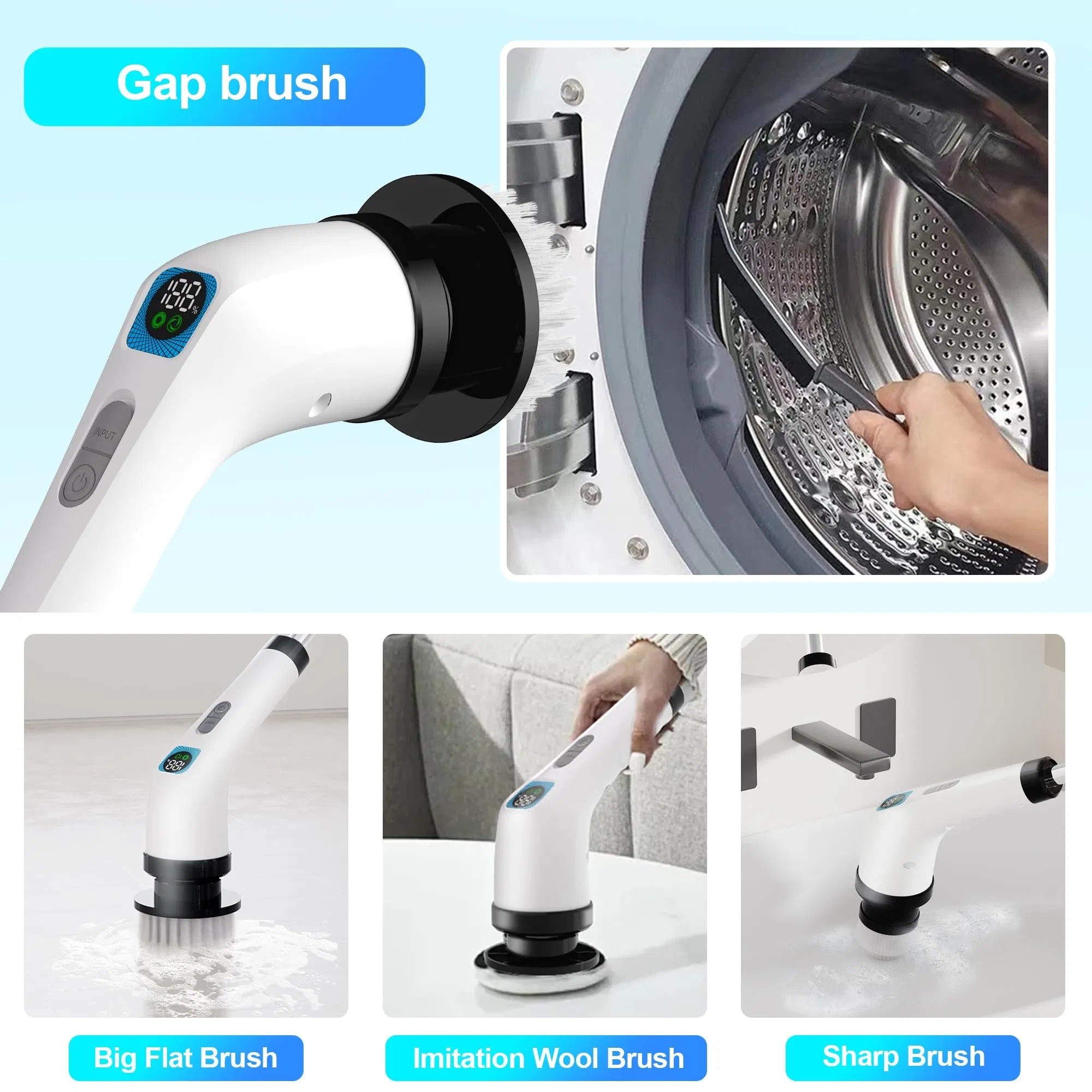 7 in 1 Electric Spin Scrubber For Cleaning