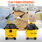 Compact Vacuum Cleaner for Wet and Dry Cleaning