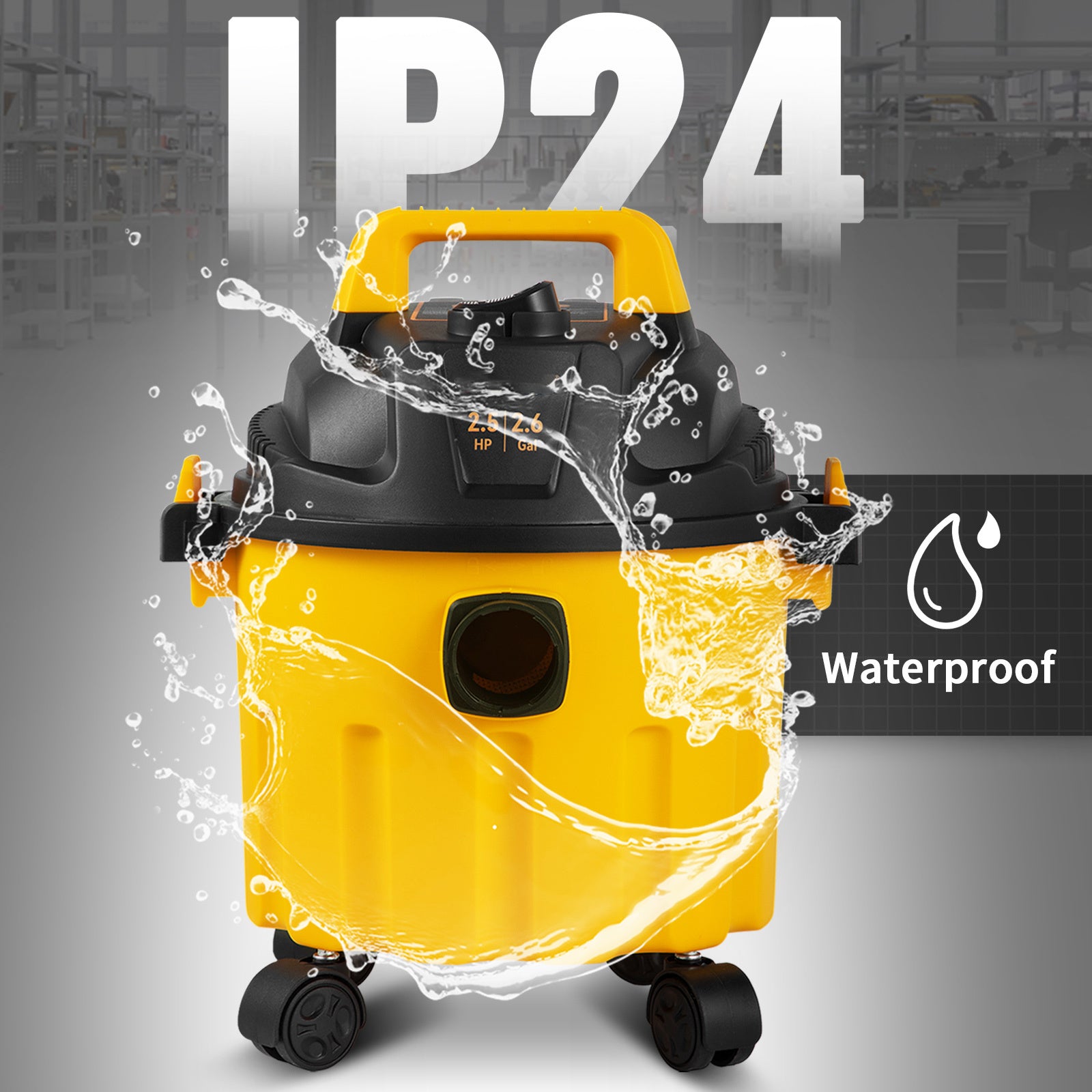 Compact Vacuum Cleaner for Wet and Dry Cleaning