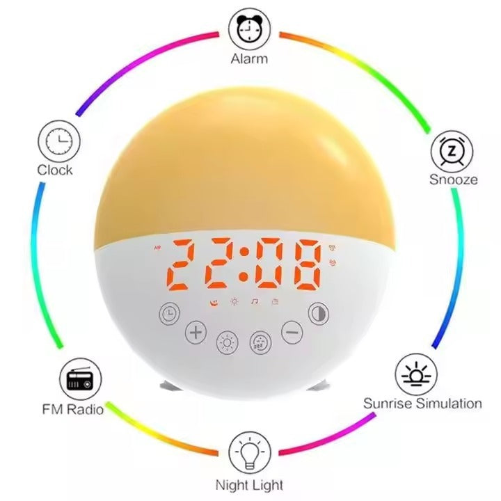Alarm clock with simulated dawn