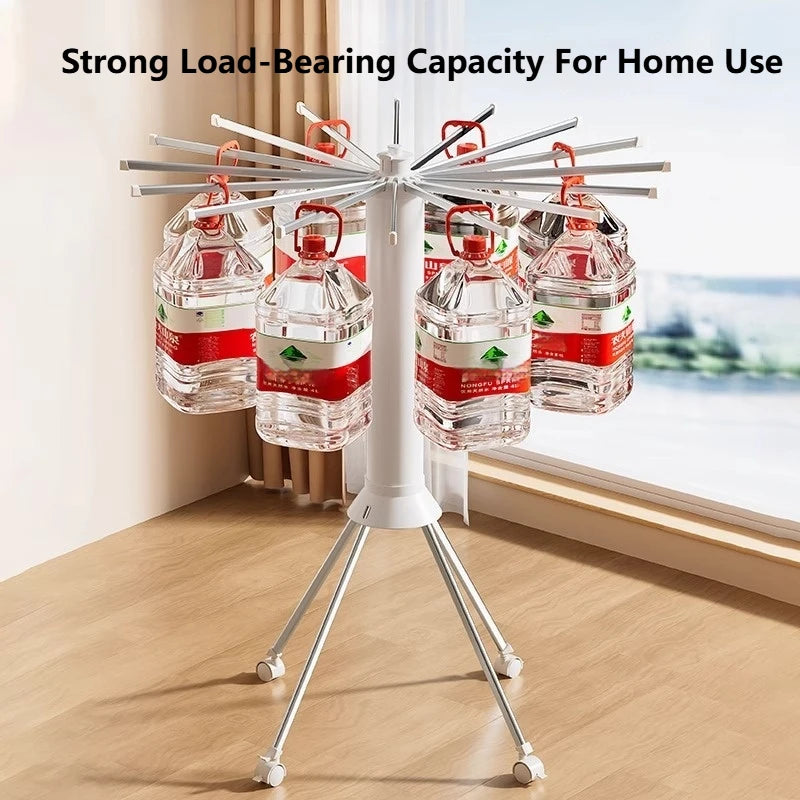 Foldable Rotating Clothes Drying Rack
