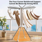 Foldable Rotating Clothes Drying Rack