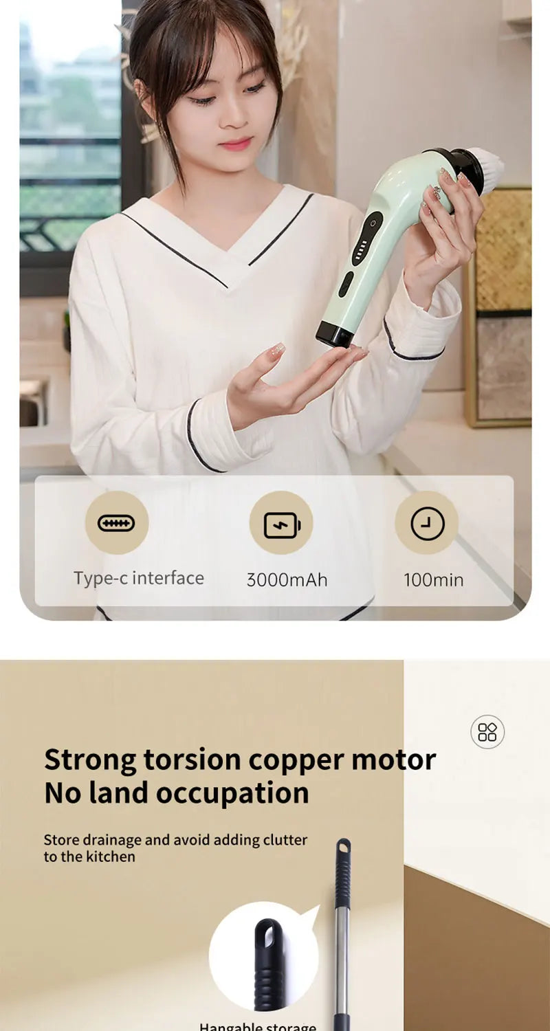 7-in-1 Electric Spin Scrubber Kit