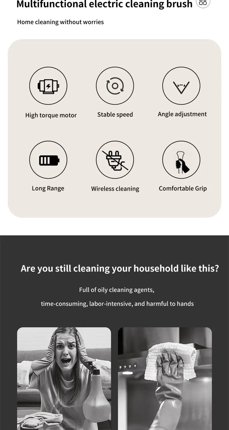 7-in-1 Electric Spin Scrubber Kit