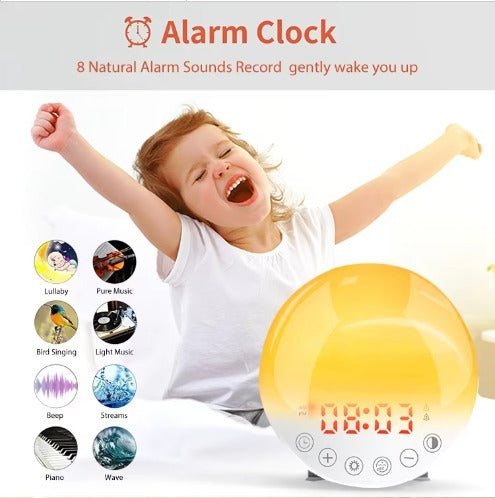 Alarm clock with simulated dawn